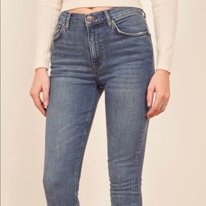Reformation High and Skinny rise jeans in Rhine